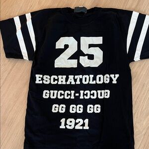 Gucci Black and White '25 Eschatology' Graphic Short Sleeve Tee
